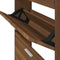 vidaXL - Schoenenkast - 59x17x108 - cm - bewerkt - hout - bruin - eikenkleur