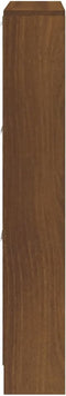 vidaXL - Schoenenkast - 59x17x108 - cm - bewerkt - hout - bruin - eikenkleur