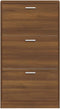 vidaXL - Schoenenkast - 59x17x108 - cm - bewerkt - hout - bruin - eikenkleur