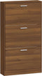 vidaXL - Schoenenkast - 59x17x108 - cm - bewerkt - hout - bruin - eikenkleur
