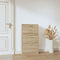 vidaXL - Schoenenkast - 59x17x108 - cm - bewerkt - hout - eikenkleurig