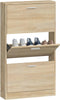 vidaXL - Schoenenkast - 59x17x108 - cm - bewerkt - hout - eikenkleurig