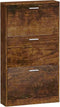 vidaXL - Schoenenkast - 59x17x108 - cm - bewerkt - hout - gerookt - eikenkleurig