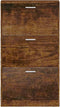 vidaXL - Schoenenkast - 59x17x108 - cm - bewerkt - hout - gerookt - eikenkleurig