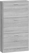 vidaXL - Schoenenkast - 59x17x108 - cm - bewerkt - hout - grijs - sonoma