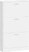 vidaXL - Schoenenkast - 59x17x108 - cm - bewerkt - hout - hoogglans - wit