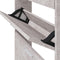 vidaXL - Schoenenkast - 59x17x150 - cm - bewerkt - hout - betongrijs