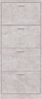 vidaXL - Schoenenkast - 59x17x150 - cm - bewerkt - hout - betongrijs