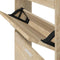vidaXL - Schoenenkast - 59x17x150 - cm - bewerkt - hout - eikenkleurig