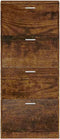 vidaXL - Schoenenkast - 59x17x150 - cm - bewerkt - hout - gerookt - eikenkleurig