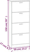 vidaXL - Schoenenkast - 59x17x150 - cm - bewerkt - hout - grijs - sonoma