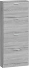 vidaXL - Schoenenkast - 59x17x150 - cm - bewerkt - hout - grijs - sonoma