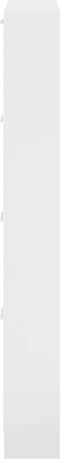vidaXL - Schoenenkast - 59x17x150 - cm - bewerkt - hout - hoogglans - wit