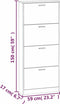 vidaXL - Schoenenkast - 59x17x150 - cm - bewerkt - hout - wit