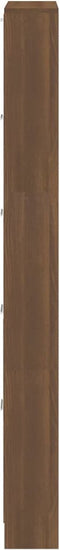 vidaXL - Schoenenkast - 59x17x169 - cm - bewerkt - hout - bruin - eikenkleur