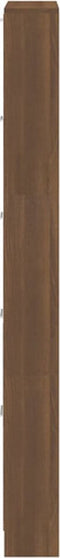 vidaXL - Schoenenkast - 59x17x169 - cm - bewerkt - hout - bruin - eikenkleur