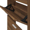 vidaXL - Schoenenkast - 59x17x169 - cm - bewerkt - hout - bruin - eikenkleur