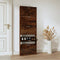 vidaXL - Schoenenkast - 59x17x169 - cm - bewerkt - hout - gerookt - eikenkleurig