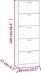 vidaXL - Schoenenkast - 59x17x169 - cm - bewerkt - hout - gerookt - eikenkleurig