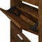 vidaXL - Schoenenkast - 59x17x169 - cm - bewerkt - hout - gerookt - eikenkleurig