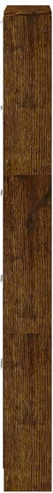 vidaXL - Schoenenkast - 59x17x169 - cm - bewerkt - hout - gerookt - eikenkleurig