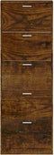 vidaXL - Schoenenkast - 59x17x169 - cm - bewerkt - hout - gerookt - eikenkleurig