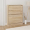 vidaXL - Schoenenkast - 59x17x169 - cm - bewerkt - hout - grijs - sonoma - eikenkleur