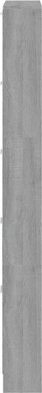 vidaXL - Schoenenkast - 59x17x169 - cm - bewerkt - hout - grijs - sonoma - eikenkleur