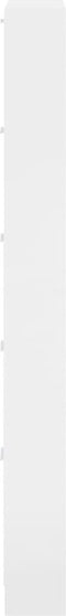 vidaXL - Schoenenkast - 59x17x169 - cm - bewerkt - hout - hoogglans - wit
