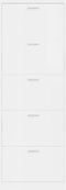 vidaXL - Schoenenkast - 59x17x169 - cm - bewerkt - hout - hoogglans - wit