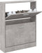 vidaXL - Schoenenkast - 59x17x81 - cm - bewerkt - hout - betongrijs