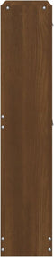 vidaXL - Schoenenkast - 59x17x81 - cm - bewerkt - hout - bruin - eikenkleur