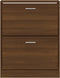 vidaXL - Schoenenkast - 59x17x81 - cm - bewerkt - hout - bruin - eikenkleur