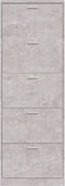 vidaXL - Schoenenkast - 59x17x81 - cm - bewerkt - hout - gerookt - eikenkleurig