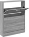 vidaXL - Schoenenkast - 59x17x81 - cm - bewerkt - hout - grijs - sonoma
