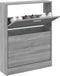 vidaXL - Schoenenkast - 59x17x81 - cm - bewerkt - hout - grijs - sonoma