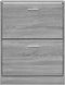 vidaXL - Schoenenkast - 59x17x81 - cm - bewerkt - hout - grijs - sonoma