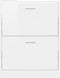 vidaXL - Schoenenkast - 59x17x81 - cm - bewerkt - hout - hoogglans - wit