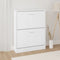 vidaXL - Schoenenkast - 59x17x81 - cm - bewerkt - hout - wit