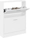 vidaXL - Schoenenkast - 59x17x81 - cm - bewerkt - hout - wit