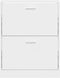 vidaXL - Schoenenkast - 59x17x81 - cm - bewerkt - hout - wit