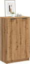 vidaXL - Schoenenkast - 59x35x100,5 - cm - bewerkt - hout - artisanaal - eikenkleur