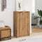 vidaXL - Schoenenkast - 59x35x100,5 - cm - bewerkt - hout - artisanaal - eikenkleur