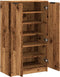 vidaXL - Schoenenkast - 59x35x100,5 - cm - bewerkt - hout - oud - houtkleurig