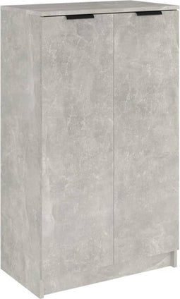 vidaXL - Schoenenkast - 59x35x100 - cm - bewerkt - hout - betongrijs