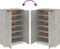 vidaXL - Schoenenkast - 59x35x100 - cm - bewerkt - hout - betongrijs