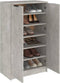 vidaXL - Schoenenkast - 59x35x100 - cm - bewerkt - hout - betongrijs