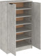 vidaXL - Schoenenkast - 59x35x100 - cm - bewerkt - hout - betongrijs