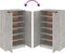 vidaXL - Schoenenkast - 59x35x100 - cm - bewerkt - hout - betongrijs