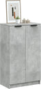 vidaXL - Schoenenkast - 59x35x100 - cm - bewerkt - hout - betongrijs